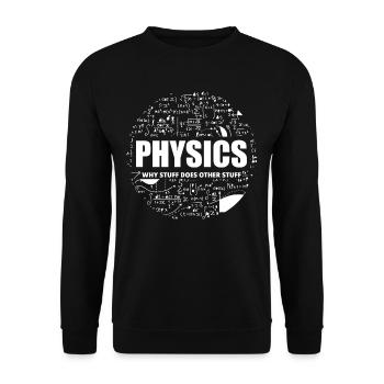 Physik Lustige Physiker Geschenkideen - Unisex Pullover - Schwarz - Vorne - Alina (178cm) & Michal (187cm)