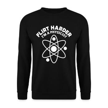 Ich bin Physiker Physik - Unisex Pullover - Schwarz - Vorne - Alina (178cm) & Michal (187cm)