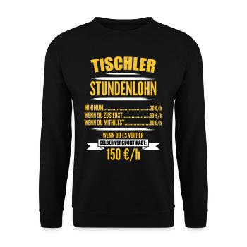 Tischler Meister, Schreiner Meister Geschenkidee I - Unisex Pullover - Schwarz - Vorne - Alina (178cm) & Michal (187cm)