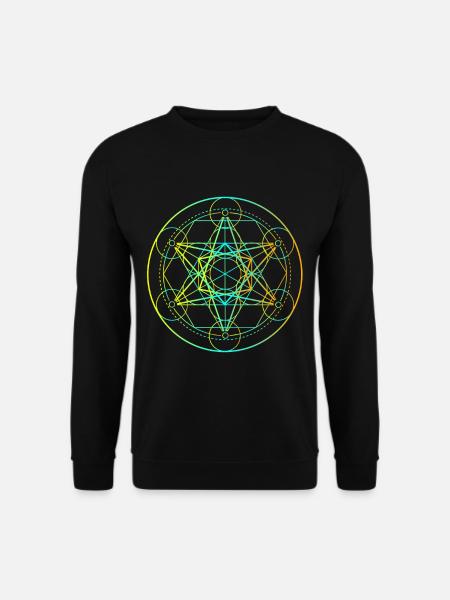 Sacred geometry gift mandala for yoga - Unisex Sweatshirt - black