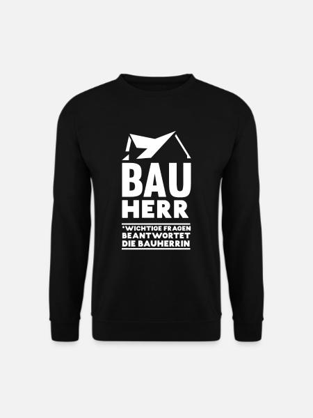 Bauherr 2021 I Hausbau, Bauherren, Richtfest - Unisex Pullover - Schwarz