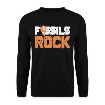 Fossils Rock Archaeology Geschenk - Unisex Pullover - Schwarz - Vorne - Alina (178cm) & Michal (187cm)