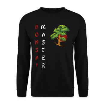 Bonsaï plantes miniatures jardin d'arbres japonais - Sweat-shirt Unisexe - noir - Devant - Alina (178cm) & Michal (187cm)