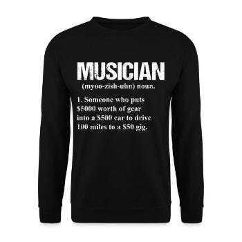 MUSICIENS cadeau guitariste pour musicien musicien - Sweat-shirt Unisexe - noir - Devant - Alina (178cm) & Michal (187cm)