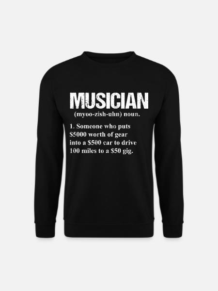 MUSIKER Geschenk Gitarrist für Musikerin MUSIKER - Unisex Pullover - Schwarz