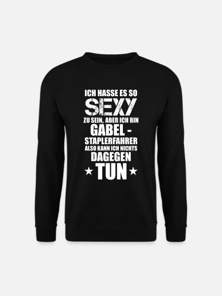 Gabelstapler, Staplerfahrer Geschenkidee - Unisex Pullover - Schwarz