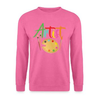 Künstler Farbpalette Pinsel Bunt - Unisex Pullover - Pink - Vorne