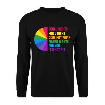 Égalité des droits humains LGBT arc-en-ciel - Sweat-shirt Unisexe - noir - Devant - Alina (178cm) & Michal (187cm)