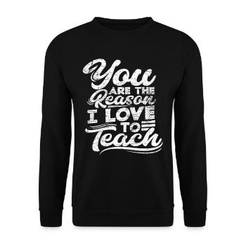 Prof - Sweat-shirt Unisexe - noir - Devant - Alina (178cm) & Michal (187cm)