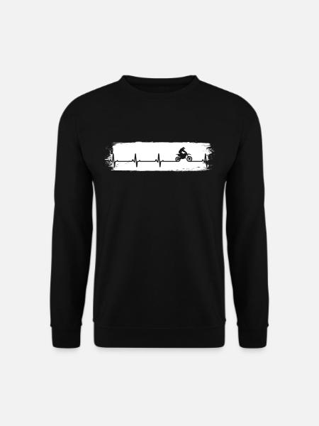 Motocross Herzschlag - Enduro Bike Motorrad Kinder - Unisex Pullover - Schwarz