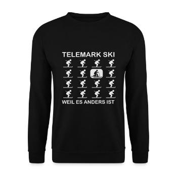 Telemark Ski Touring Free Heel Touring Skis - Unisex Sweatshirt - black - Front - Alina (178cm) & Michal (187cm)