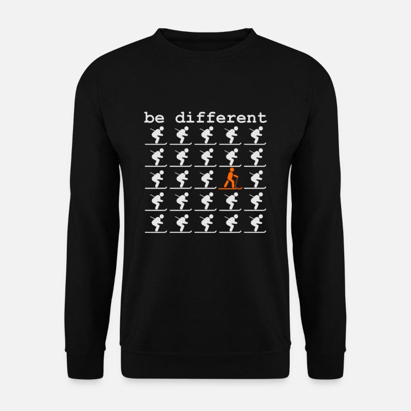 Tourenski Telemark Skitouren Free Heel Ski - Unisex Pullover - Schwarz