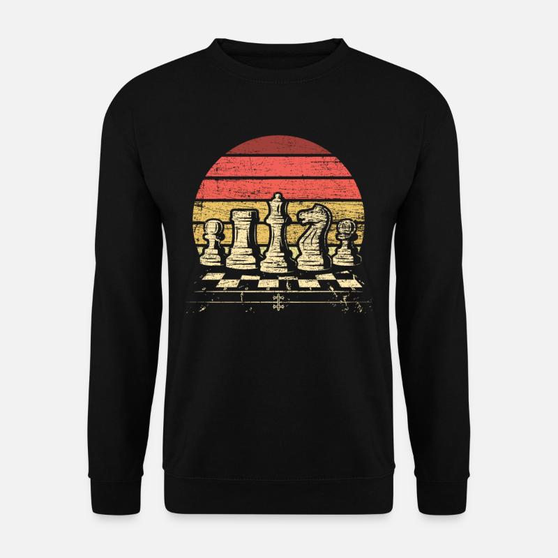 Schach Retro - Unisex Pullover - Schwarz