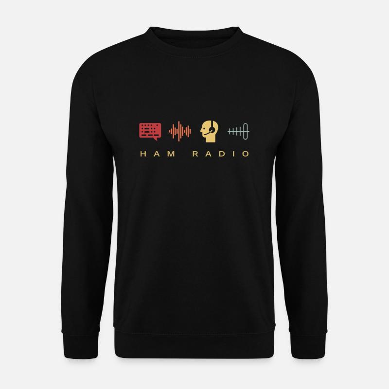 HAM Radio Amateurfunk Funkamateur Retro Geschenk - Unisex Pullover - Schwarz