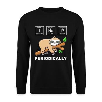 Je sieste périodiquement paresseux chimiste chimiste nerd - Sweat-shirt Unisexe - noir - Devant - Alina (178cm) & Michal (187cm)