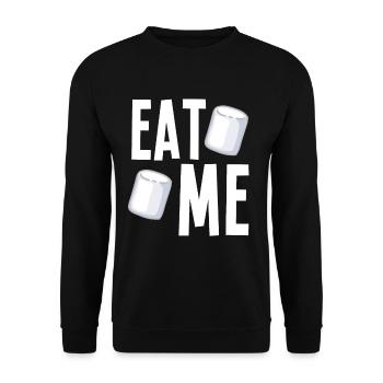 Mange-moi des guimauves - Sweat-shirt Unisexe - noir - Devant - Alina (178cm) & Michal (187cm)