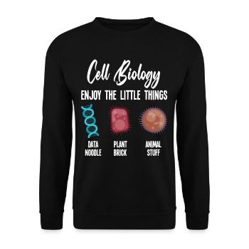 La biologie Profite des petites choses - Sweat-shirt Unisexe - noir - Devant - Alina (178cm) & Michal (187cm)