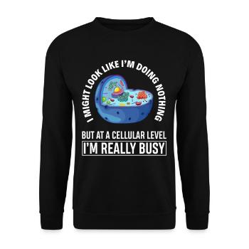 Biologie j'ai l'air de ne rien faire - Sweat-shirt Unisexe - noir - Devant - Alina (178cm) & Michal (187cm)