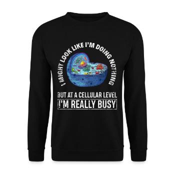 Énonciations drôles de biologie - Sweat-shirt Unisexe - noir - Devant - Alina (178cm) & Michal (187cm)