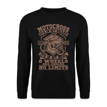 DIRT BIKE Cadeau motocross pour Moto Cross - Sweat-shirt Unisexe - noir - Devant - Alina (178cm) & Michal (187cm)