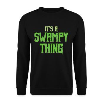 Es ist eine sumpfige Sache Monster - Unisex Pullover - Schwarz - Vorne - Alina (178cm) & Michal (187cm)