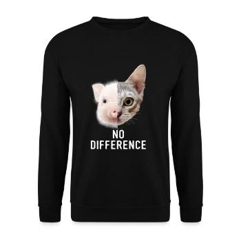 Pro Vegan No Difference Vegetarier Veganer Vegan - Unisex Pullover - Schwarz - Vorne - Alina (178cm) & Michal (187cm)