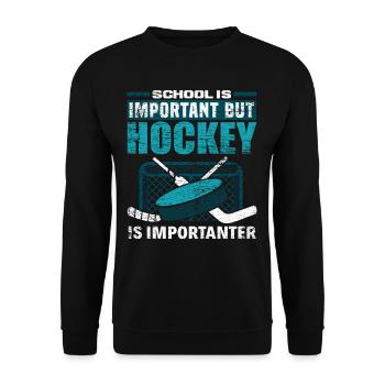 Eishockey Schule - Unisex Pullover - Schwarz - Vorne - Alina (178cm) & Michal (187cm)
