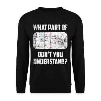 Entraîneur de hockey sur glace cadeau - Sweat-shirt Unisexe - noir - Devant - Alina (178cm) & Michal (187cm)