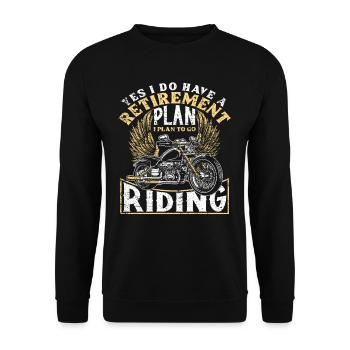 Moto pension cadeau - Sweat-shirt Unisexe - noir - Devant - Alina (178cm) & Michal (187cm)