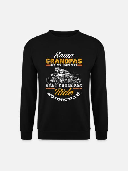 Motorcycle grandpa - Unisex Sweatshirt - black