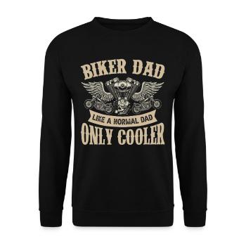 Moto père cadeau de la fête des pères - Sweat-shirt Unisexe - noir - Devant - Alina (178cm) & Michal (187cm)