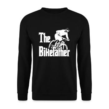 The Bikefather Mountainbike Papa Mountainbiker - Sweat-shirt Unisexe - noir - Devant - Alina (178cm) & Michal (187cm)