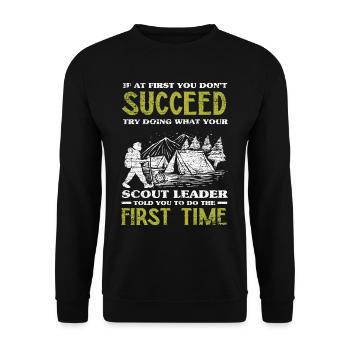 Scout leader - Unisex Sweatshirt - black - Front - Alina (178cm) & Michal (187cm)