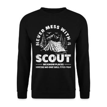 Scout Nature - Unisex Sweatshirt - black - Front - Alina (178cm) & Michal (187cm)