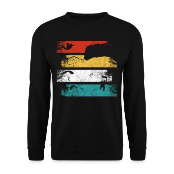 Parapente Parapente Vintage Retro - Sweat-shirt Unisexe - noir - Devant - Alina (178cm) & Michal (187cm)