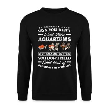 Aquarium - Unisex Sweatshirt - black - Front - Alina (178cm) & Michal (187cm)