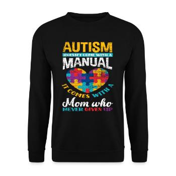 Autismus Mutter - Unisex Pullover - Schwarz - Vorne - Alina (178cm) & Michal (187cm)