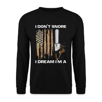 Drapeau des États-Unis à la tronçonneuse disant - Sweat-shirt Unisexe - noir - Devant - Alina (178cm) & Michal (187cm)
