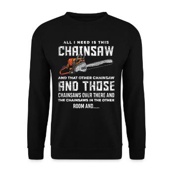 Chainsaws Collectible Gift - Unisex Sweatshirt - black - Front - Alina (178cm) & Michal (187cm)