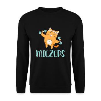 Miezeps Cat Bodybuilding workout muscle cats - Sweat-shirt Unisexe - noir - Devant - Alina (178cm) & Michal (187cm)