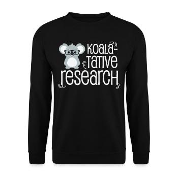 Koala Quality Research Researcher - Unisex Sweatshirt - black - Front - Alina (178cm) & Michal (187cm)