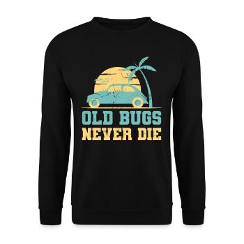 Cuba Old Bugs Never Die Beetle Lover - Unisex Sweatshirt - black - Front - Alina (178cm) & Michal (187cm)