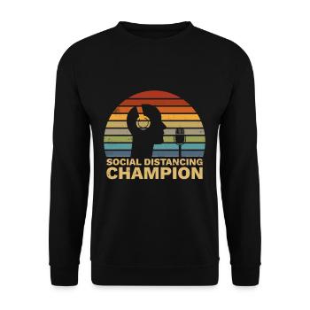 Radio amateur radio amateur champion de la distanciation sociale - Sweat-shirt Unisexe - noir - Devant - Alina (178cm) & Michal (187cm)