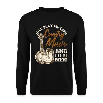 Cadeau d'amour de musique country - Sweat-shirt Unisexe - noir - Devant - Alina (178cm) & Michal (187cm)
