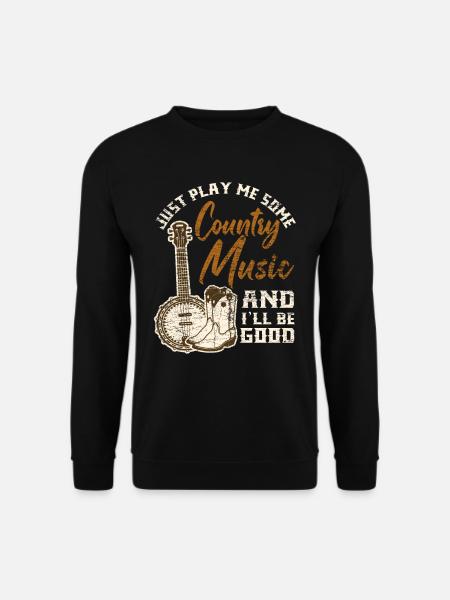 Country Musik Liebe Geschenk - Unisex Pullover - Schwarz