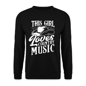 Country Music Femme Idée cadeau - Sweat-shirt Unisexe - noir - Devant - Alina (178cm) & Michal (187cm)