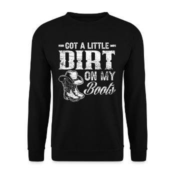 Country musique danse bottes bottes cadeau danseur - Sweat-shirt Unisexe - noir - Devant - Alina (178cm) & Michal (187cm)