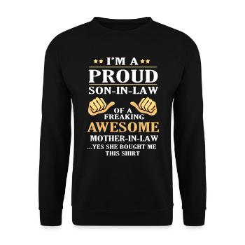 Stepmother stepson - Unisex Sweatshirt - black - Front - Alina (178cm) & Michal (187cm)