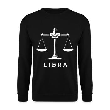 Libra zodiac sign Libra horoscope October - Unisex Sweatshirt - black - Front - Alina (178cm) & Michal (187cm)