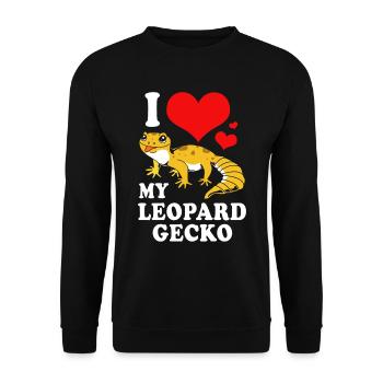 Gecko Lizard Geckos Reptile Reptiles - Unisex Sweatshirt - black - Front - Alina (178cm) & Michal (187cm)